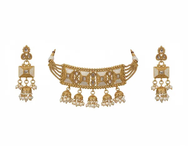 Gold_Noorani_Antique_Pearl_Choker_Necklace_Set_For_Women